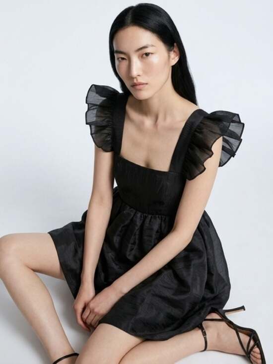 Altar'd State Dresses & Skirts - Whimsygoth Babydoll Goth Coquette Ruffle Dress Size M Altar'd State Mable Black